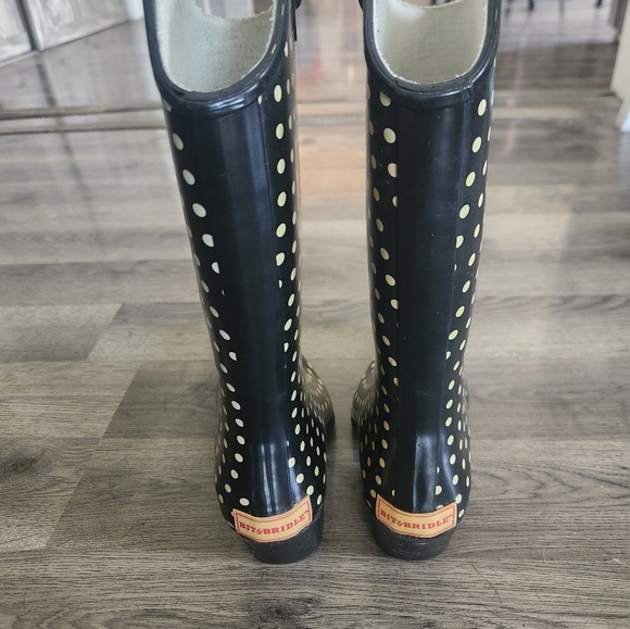 Brit and Bridle western cowboy polka dot rain boots - Picture 4 of 6